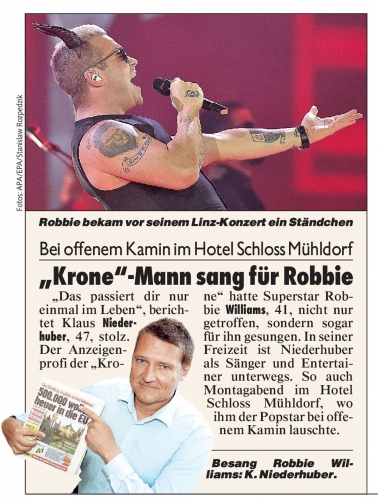 Klaus Niederhuber singt fuer Robbie Williams